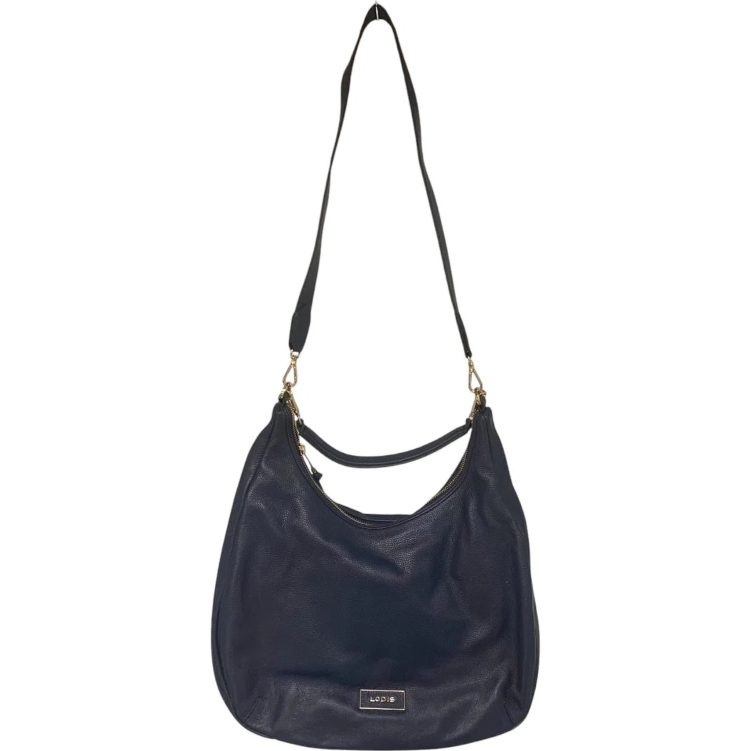 Lodis Leather Adjustable Hobo Daria Naval